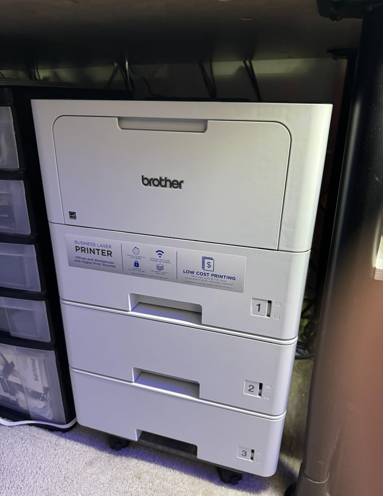 Brother Professional Laser Printer with High-Speed 50 ppm Output, Advanced Security Features, and Wireless Networking for Business, Monochrome Printing with Duplex Capability (HL-6210DW) customer photo 1