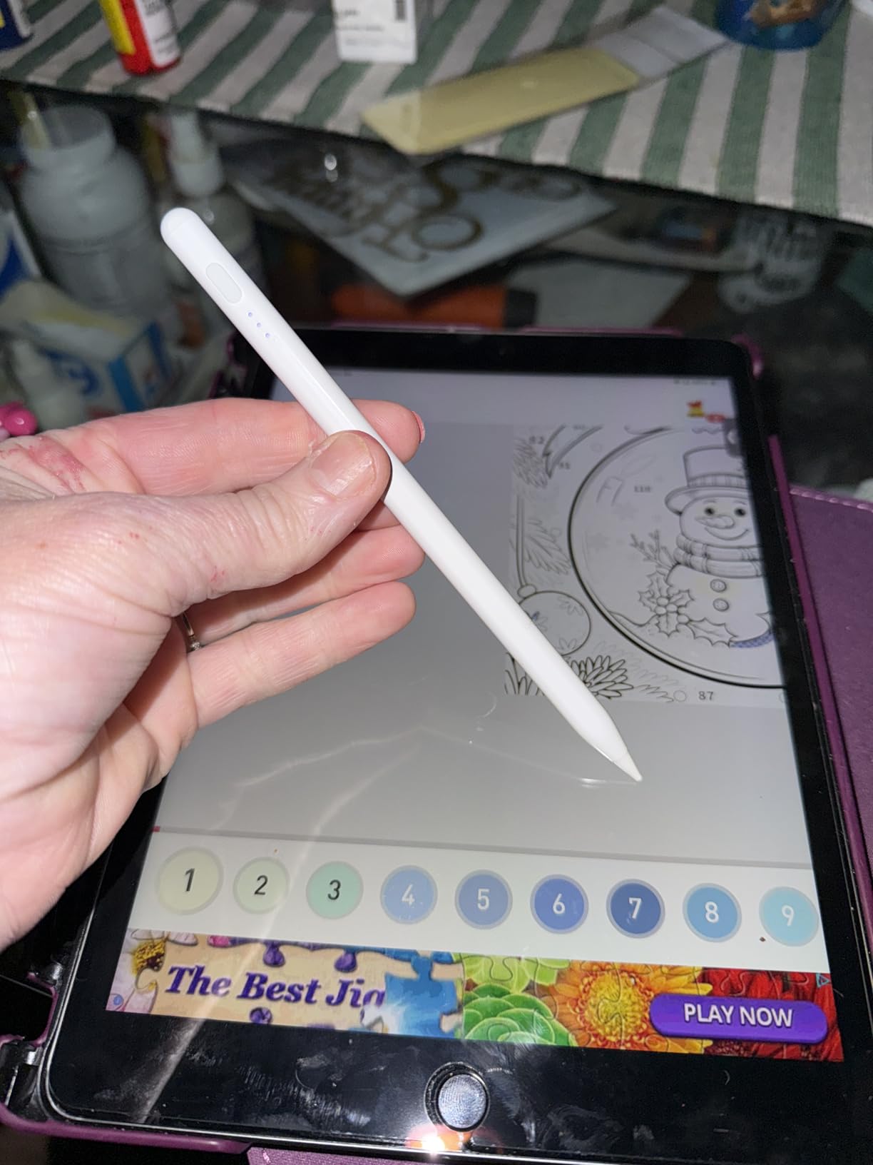 Stylus Pen for iPad A16 11th 10th 9th 8th 7th 6th Generation, iPad Pro 12.9 11 13 inch M4, iPad Air M3 M2 5th 4th 3rd Gen, iPad Mini A17 Pro 7 6 5, for Apple Pencil Pro 1st 2nd Gen Alternative (White) customer photo 1