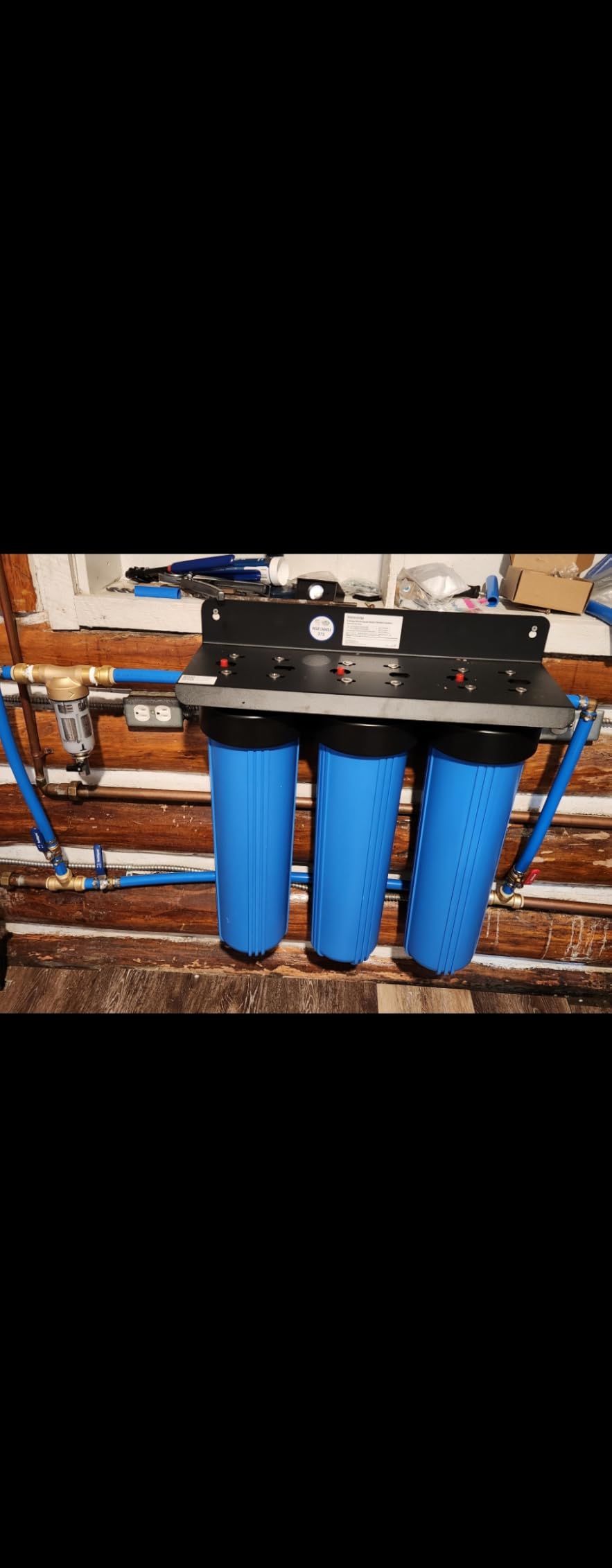 Waterdrop 3-Stage Whole House Water Filter System,Reduce Iron&Manganese,with Carbon &Sediment Filters,7-Stage Filtration,Reduce Lead,Chlorine,Odor,5 Micron WHF3T-FG,1