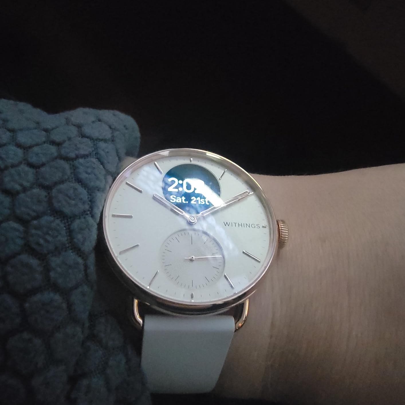 ScanWatch 2 - Hybrid Smart Watch, Heart Rate Monitoring, Fitness Tracker, Cycle Tracker, Sleep Monitoring, GPS Tracker, 30-Day Battery Life, Android & Apple Compatible, HSA/FSA customer photo 1