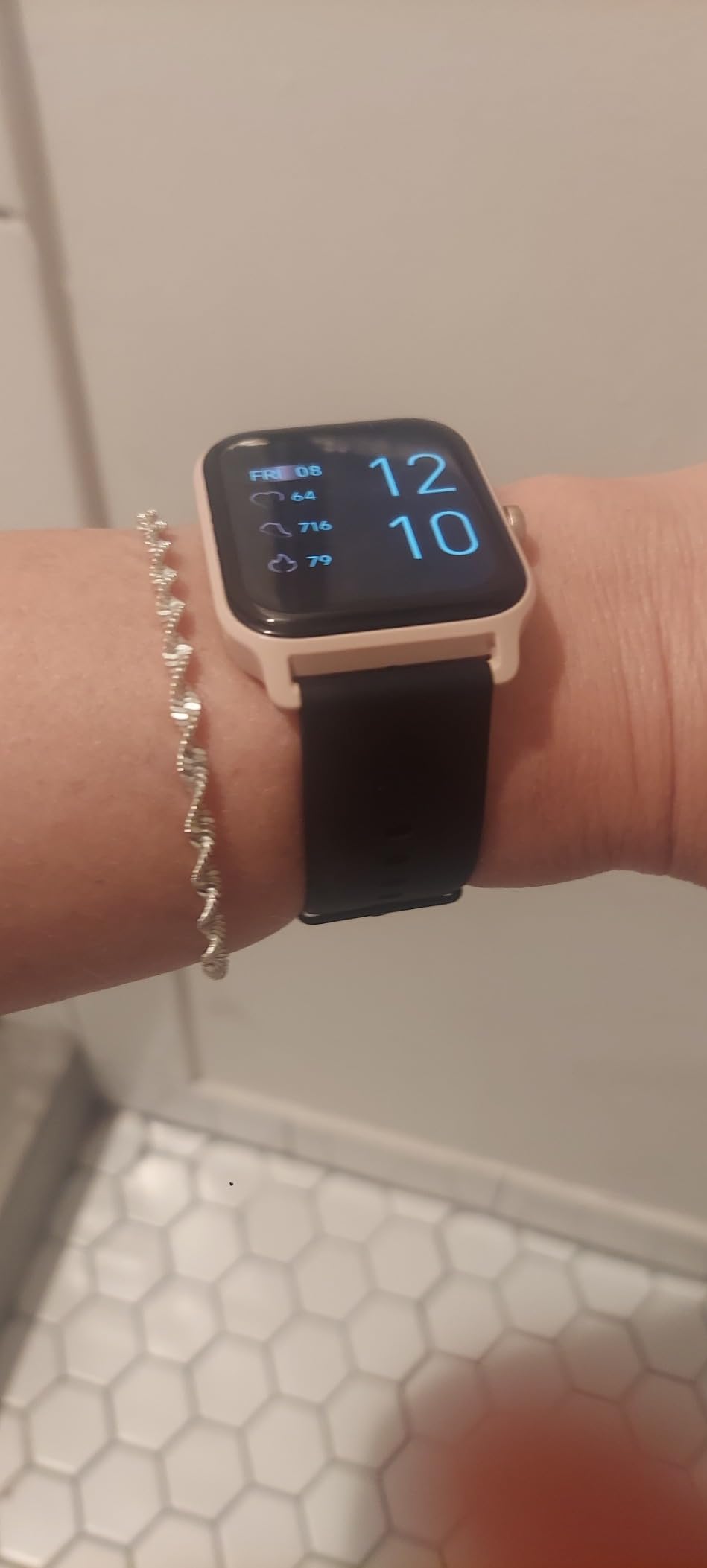 Silicone Watch Bands, Quick Release Waterproof Soft Rubber Replacement Straps with Silver Plated Stainless Steel Buckle Compatible with Smart Watch Sport Watch for Men Women customer photo 1