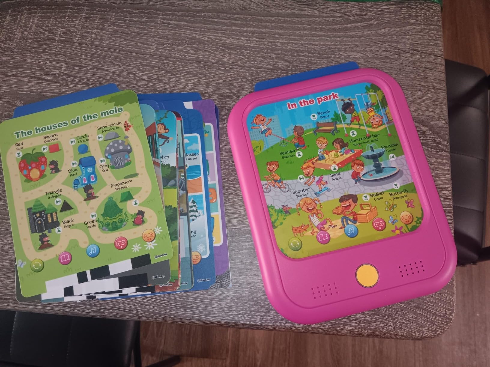 Kids Learning Tablet Educational Learning Pad for Toddlers 2-5 to Learn Alphabets, Numbers, Foods, Time, Music, Talking Cards for Toddlers, Learning Educational Toy Kids Gifts customer photo 1