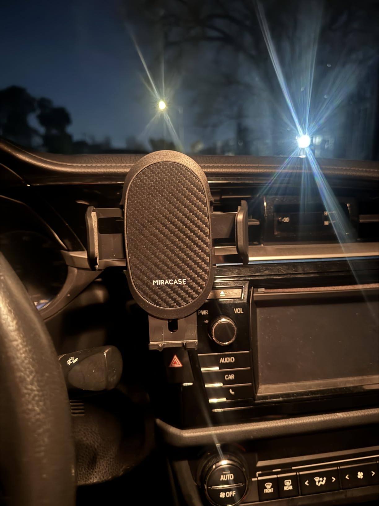Miracase Phone Holders for Your Car with Metal Hook Clip, Air Vent Cell Phone Stand Car Mount, Universal Automobile Cradle for Garmin GPS Fit iPhone Android and All Smartphones, Dark Black customer photo 2