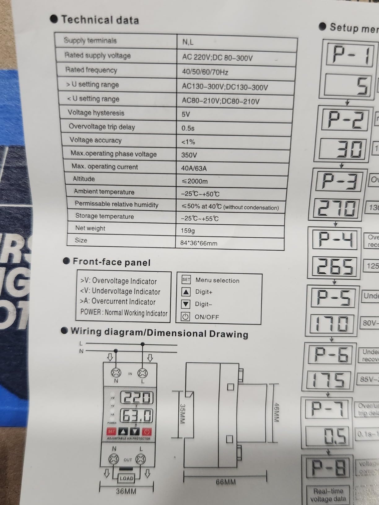 Smart Circuit Breaker with Energy Monitoring, Adjustable Voltage and Current Protection (1-63 Amp), AC Disconnect Current Adjustable Voltage Protector customer photo 2