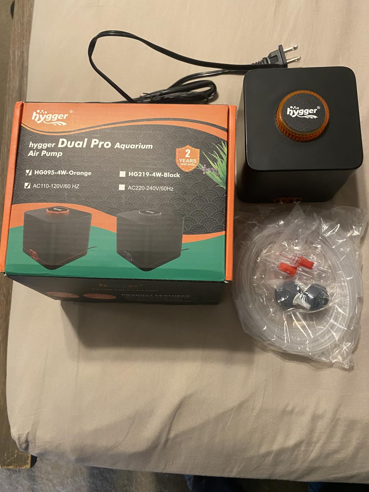 hygger Strong Aquarium Air Pump for Medium Large Fish Tank, Hydroponic Systerm, Household Commercial Use customer photo 2