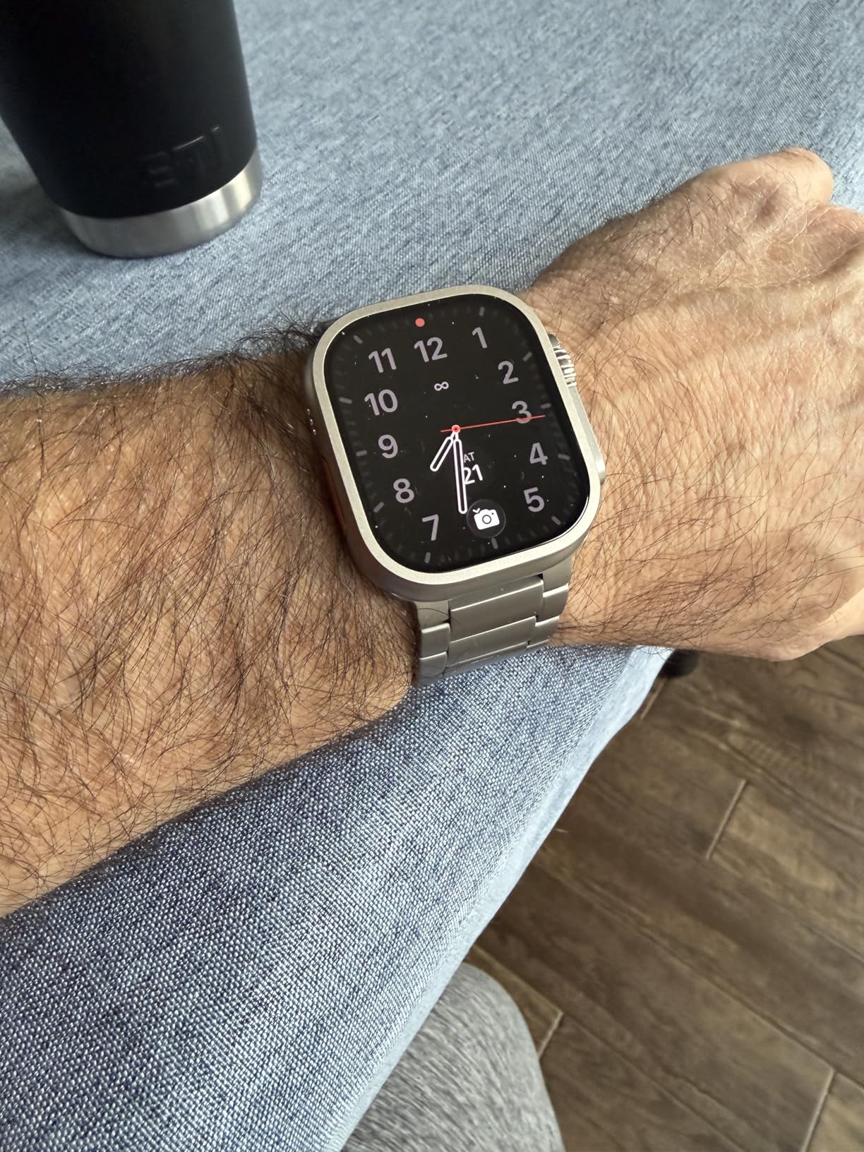 KORDIZ Titanium Watch Band T01 - Fits Apple Watch ULTRA 3 & ULTRA 2/1 (49mm) - Adjustable Titanium Apple Watch Band with Secure Clasp - Premium Color Matching Band (T01 | ULTRA Silver) customer photo 2