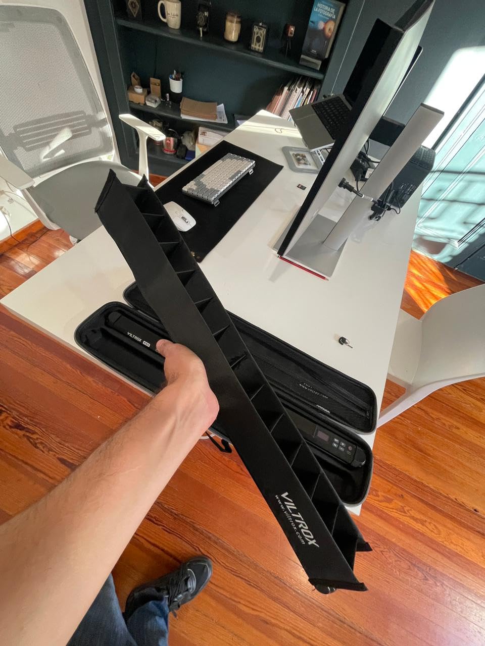 VILTROX K60 2 Pack Large Handheld Stick Light, 32Wh Rechargeable Battery 20W 1950lm RGB LED Video Light w PD Fast Charging CRI 97+ 2500K-8500K LCD Display, 22.8