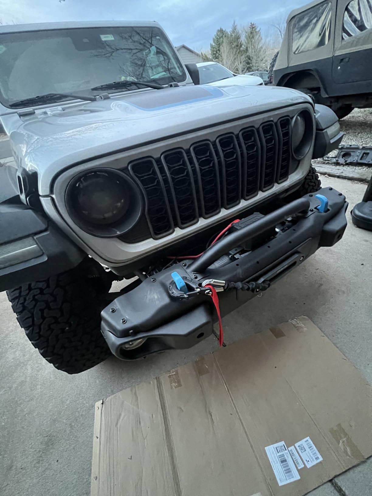 OPENROAD 13500 lb Recovery Winch with Synthetic Rope and 2 Wireless Remotes - IP68 Waterproof 12V Electric Winch for Jeep, SUV, Truck & Trailer - Panther Series 3S customer photo 1