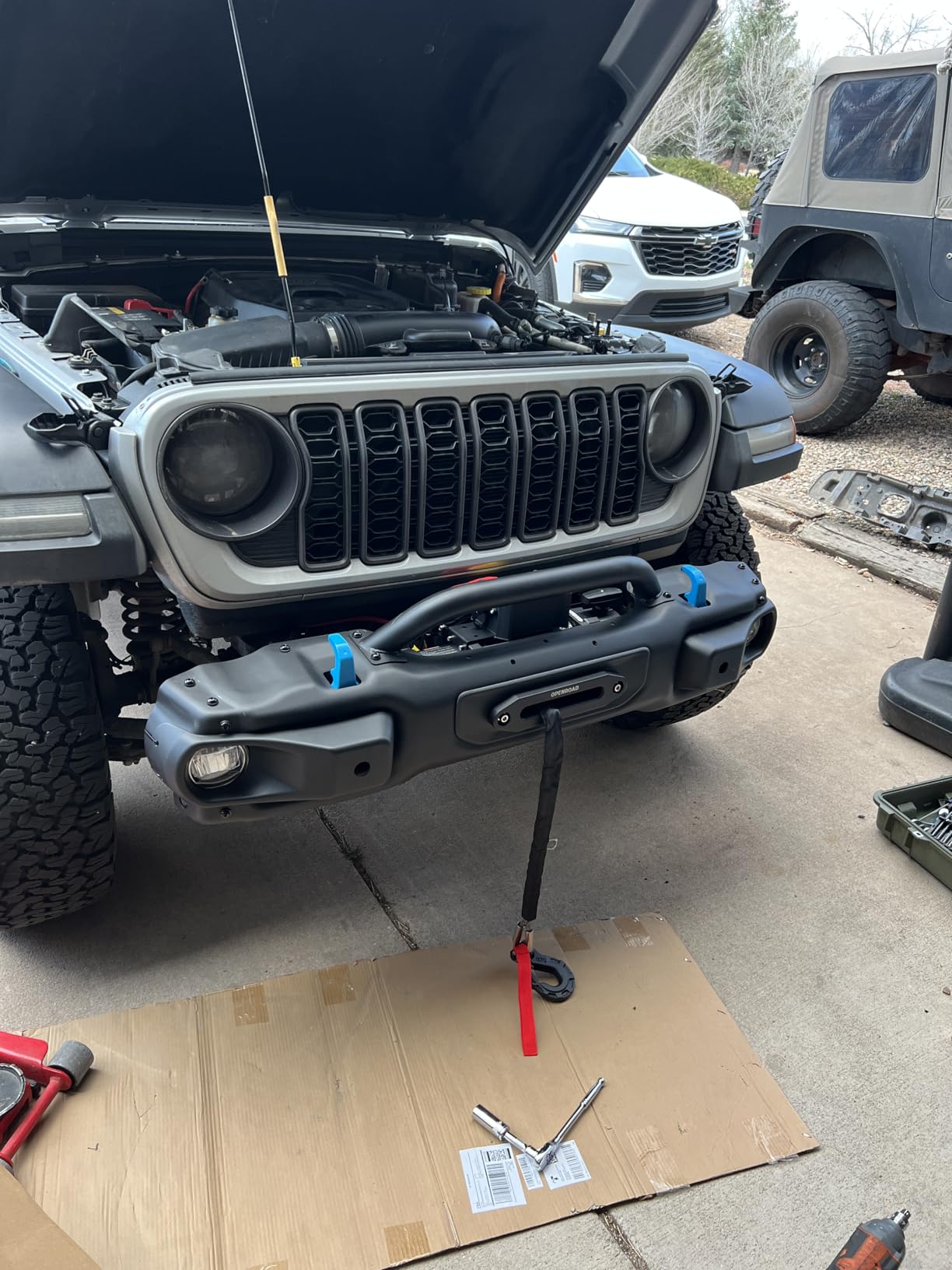 OPENROAD 13500 lb Recovery Winch with Synthetic Rope and 2 Wireless Remotes - IP68 Waterproof 12V Electric Winch for Jeep, SUV, Truck & Trailer - Panther Series 3S customer photo 2