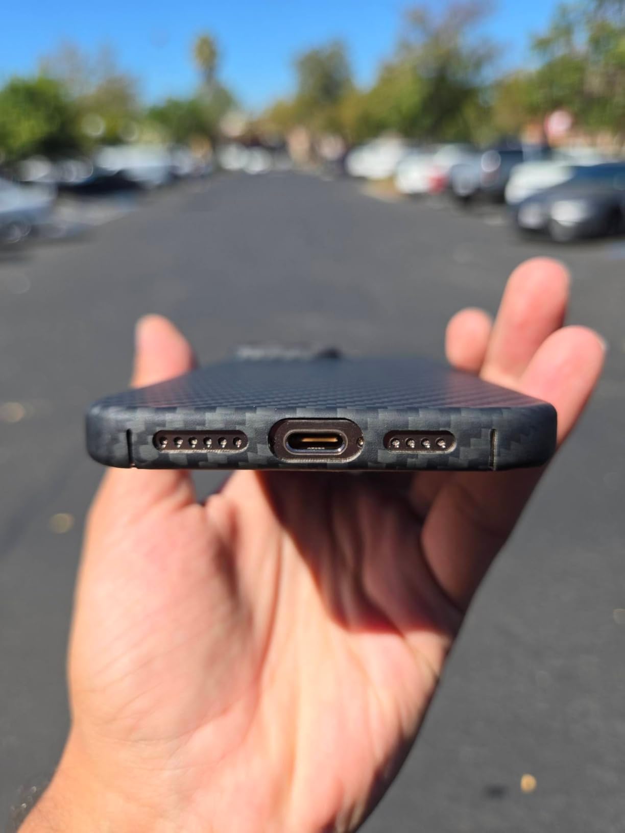 Ultra Thin Aramid Carbon Fiber Case for Apple iPhone 15 pro, Camera Full Cover Protection Black customer photo 2