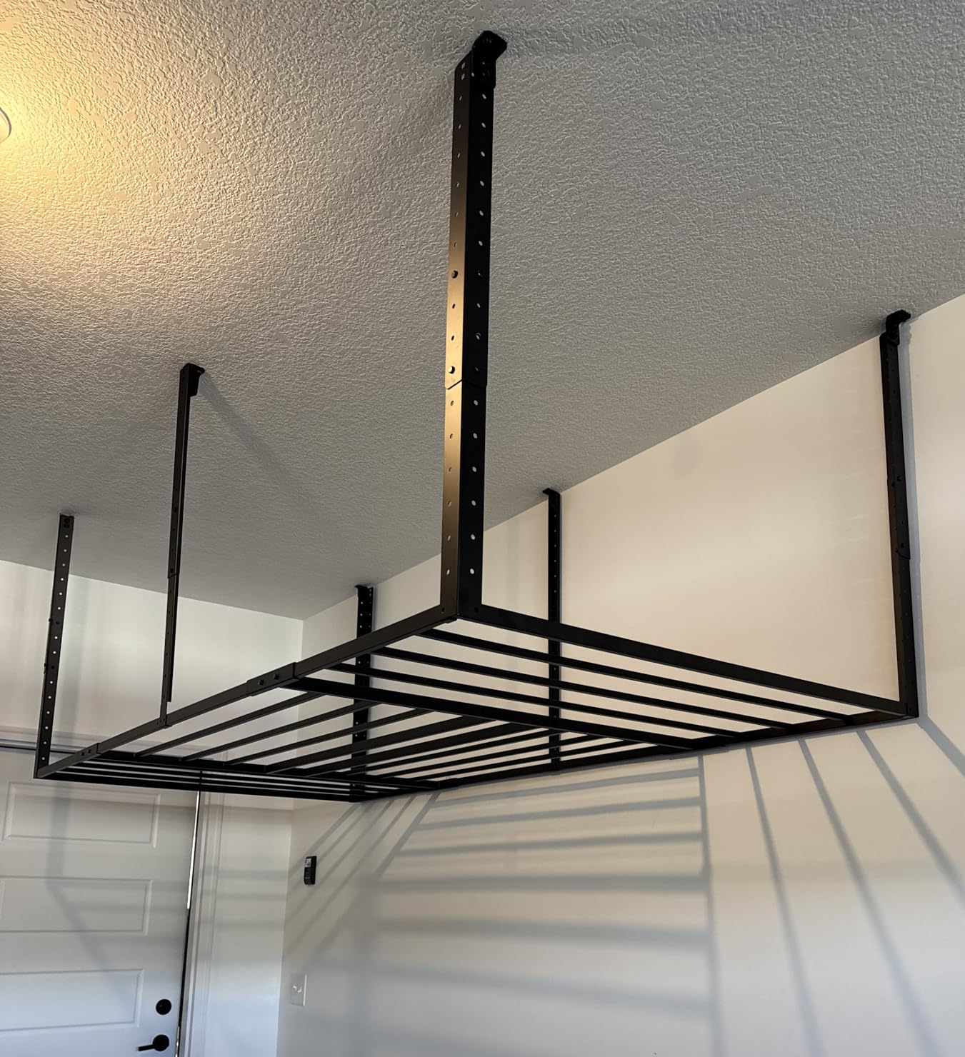 StoreYourBoard 4 x 8 Overhead Garage Storage Rack, Ceiling Shelf Overhead Organization, Heavy Duty Steel Platform Holds 700 lbs, 96 in. x 48 in. x 40 in. customer photo 2