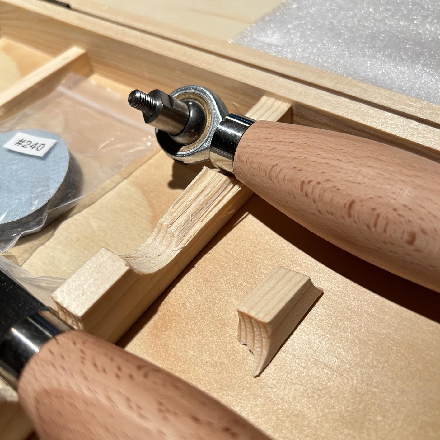 Carbide Tipped Wood Lathe Turning Tools Set with Bowl sander, Lathe Rougher And Finisher Swan Neck Hollowing Tools With 4pcs Carbide Inserts for woodturning(6pcs) customer photo 1