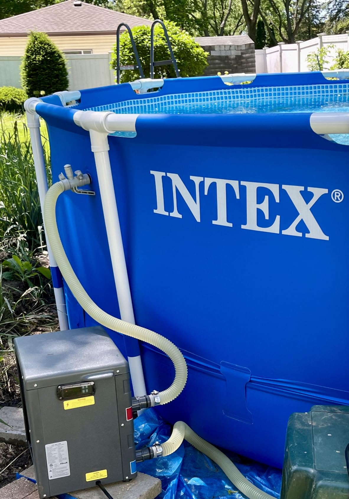 XtremepowerUS 14,800BTU/HR Pool Heater for 4,000 Gallons Above Ground Pools, Pool Heat Pump Pool Titanium Heat Exchanger, 115V customer photo 1