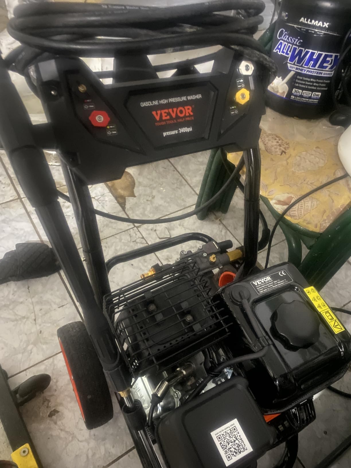 VEVOR Gas Powered Pressure Washer 3400 PSI 2.6 GPM, with Spray Gun and Extension Wand, 5 Quick Connect Nozzles, Copper Pump customer photo 2