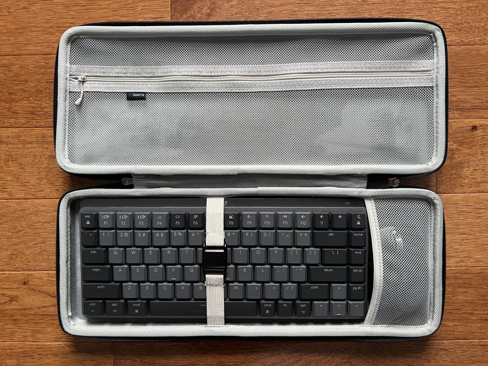 GEEKRIA Keyboard and Mouse Combo Case, Hard Shell Travel Carrying Bag for Compact 84 Key Low Profile Gaming Keyboard, Compatible with Logitech POP Keys, Nuphy Air75, LOFREE Flow84 (Purple) customer photo 2
