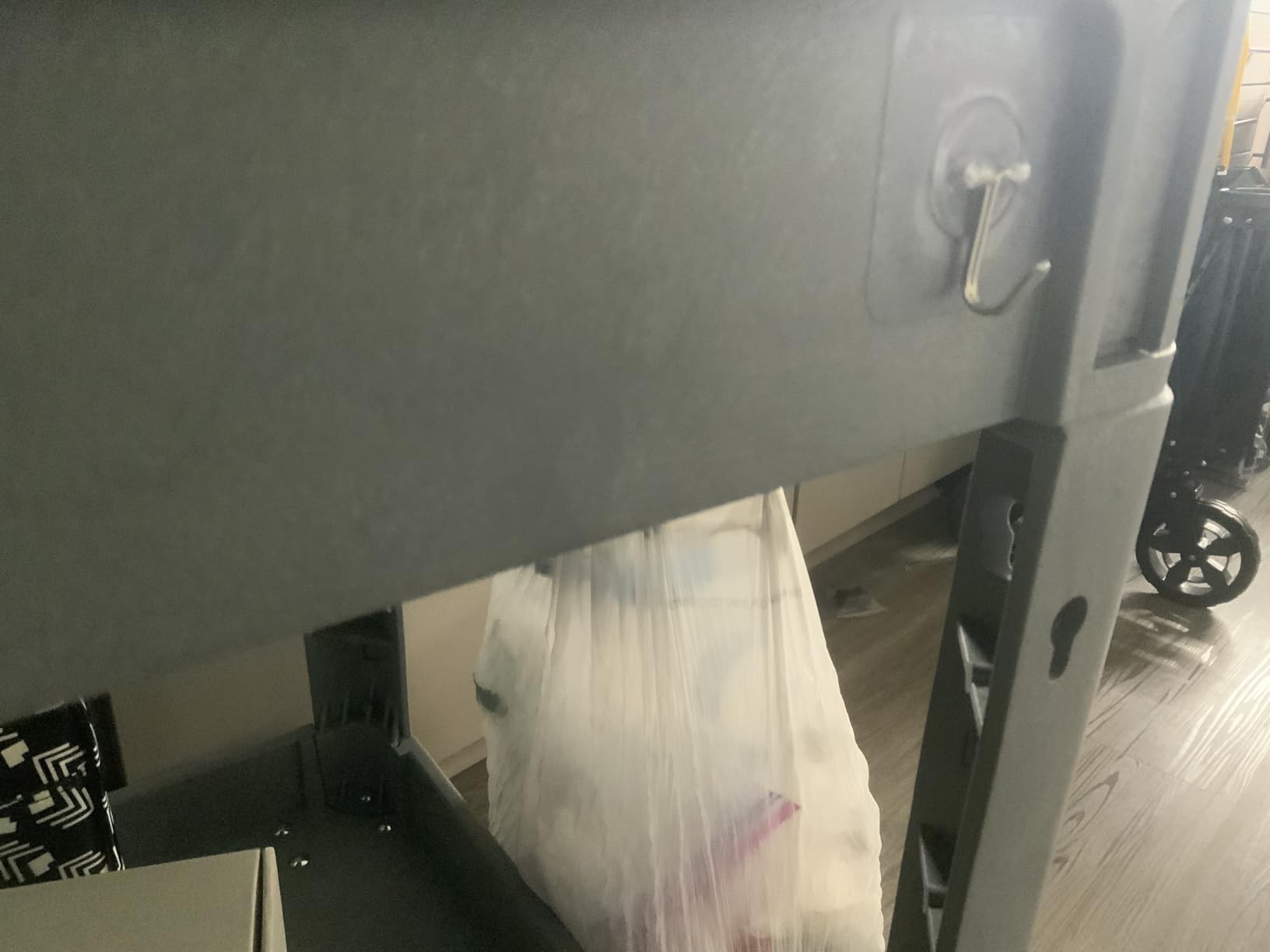 YITAHOME Utility Cart on Wheels, 550 lbs Capacity, 45 x 25 Inch Rolling Work Carts with Wheels, 2 Shelf Heavy Duty Plastic Service Cart Suitable for Warehouse, Garage, School & Office, Cleaning, Black customer photo 2