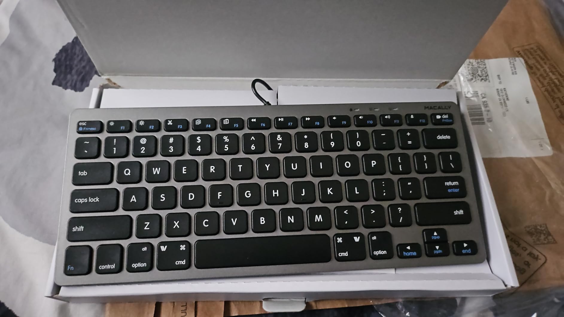 Macally USB C Keyboard for Mac, Slim Wired Keyboard for MacBook, iMac Compatible Keyboard, Plug & Play for Mac mini, iPad, Windows & Chromebook with USB-C Port - Space Grey customer photo 2