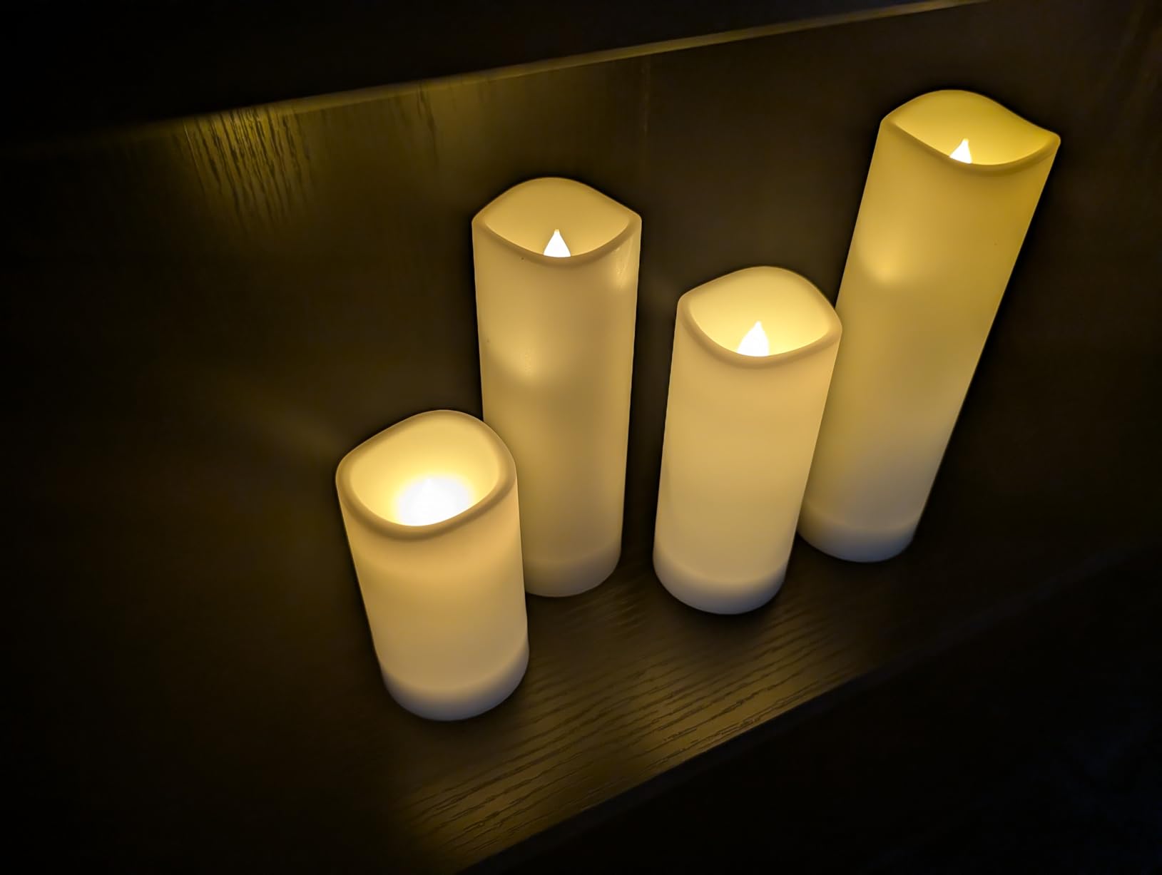 Set of 24 Waterproof Outdoor Flameless Candles, LED Candles with 4 Remote and Timer,(H 4