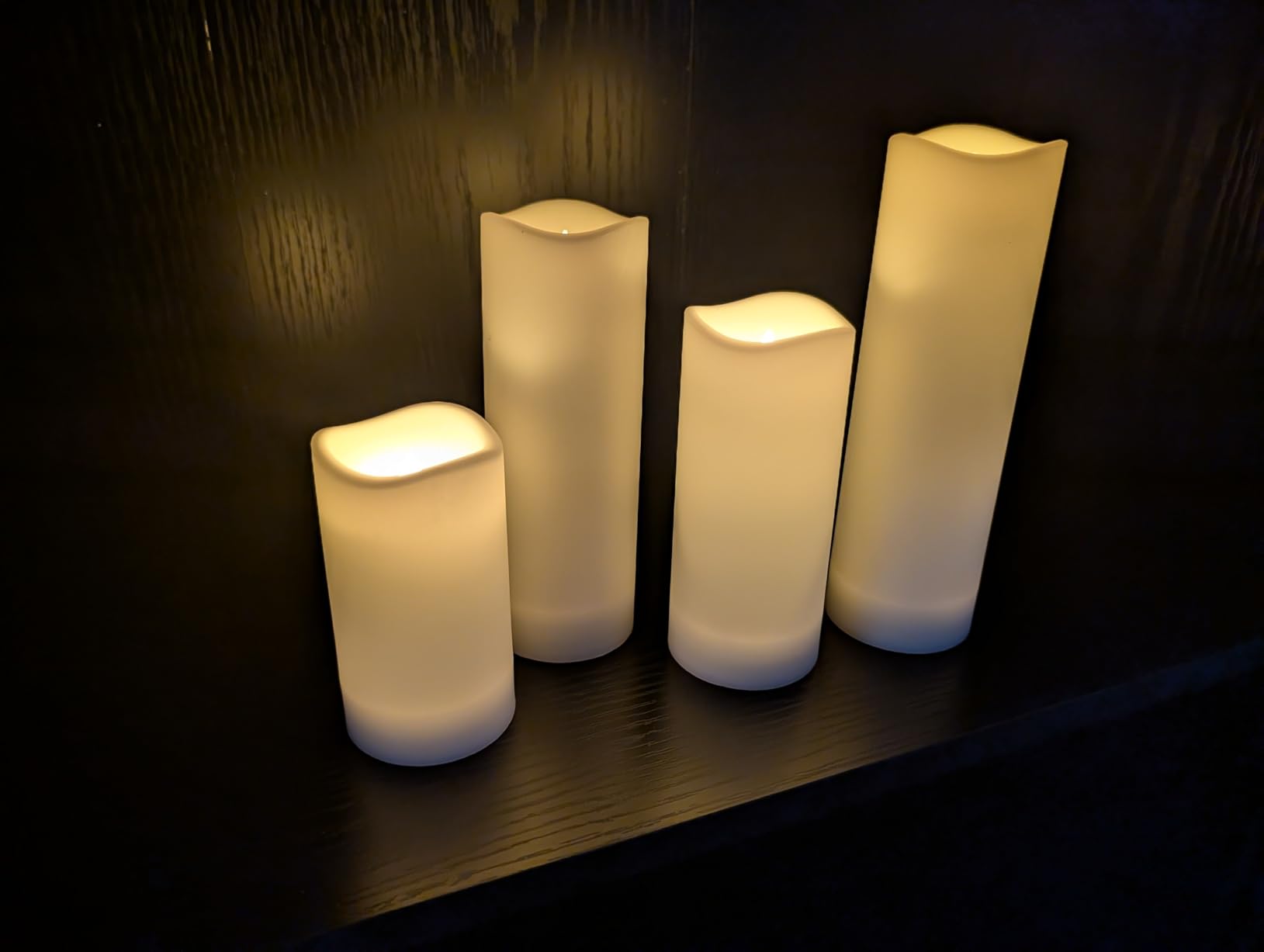 Set of 24 Waterproof Outdoor Flameless Candles, LED Candles with 4 Remote and Timer,(H 4