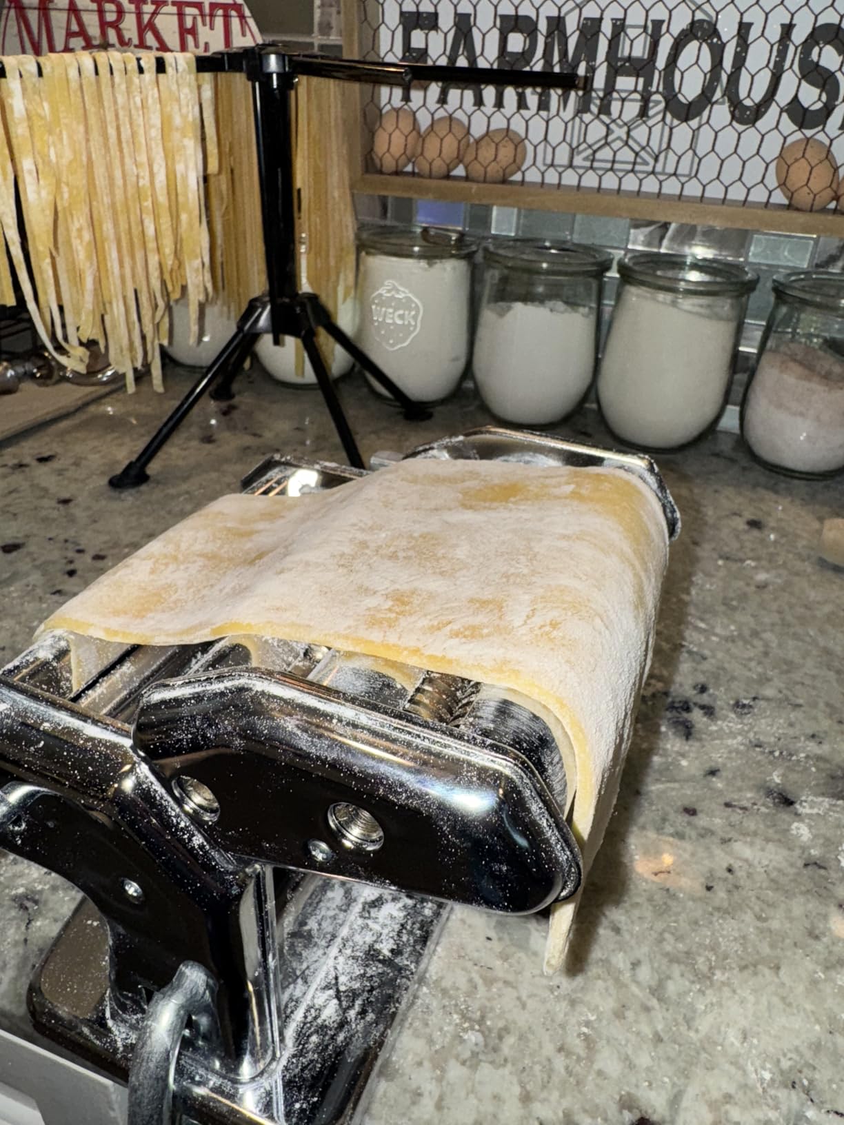 Imperia Pasta Maker Machine- 100% Made in Italy, Heavy Duty Steel Construction, Easy Lock Dial, Wood Grip Handle & Cleaning Brush- Fresh Homemade Italian Spaghetti Fettuccine or Lasagna (Classic Line) customer photo 1