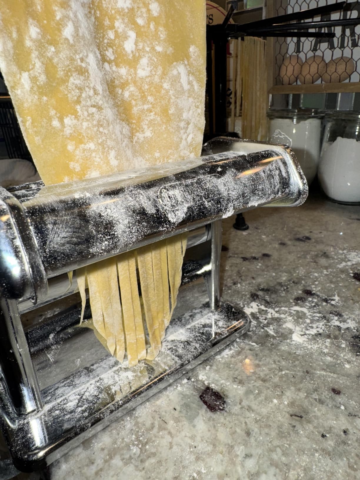 Imperia Pasta Maker Machine- 100% Made in Italy, Heavy Duty Steel Construction, Easy Lock Dial, Wood Grip Handle & Cleaning Brush- Fresh Homemade Italian Spaghetti Fettuccine or Lasagna (Classic Line) customer photo 2