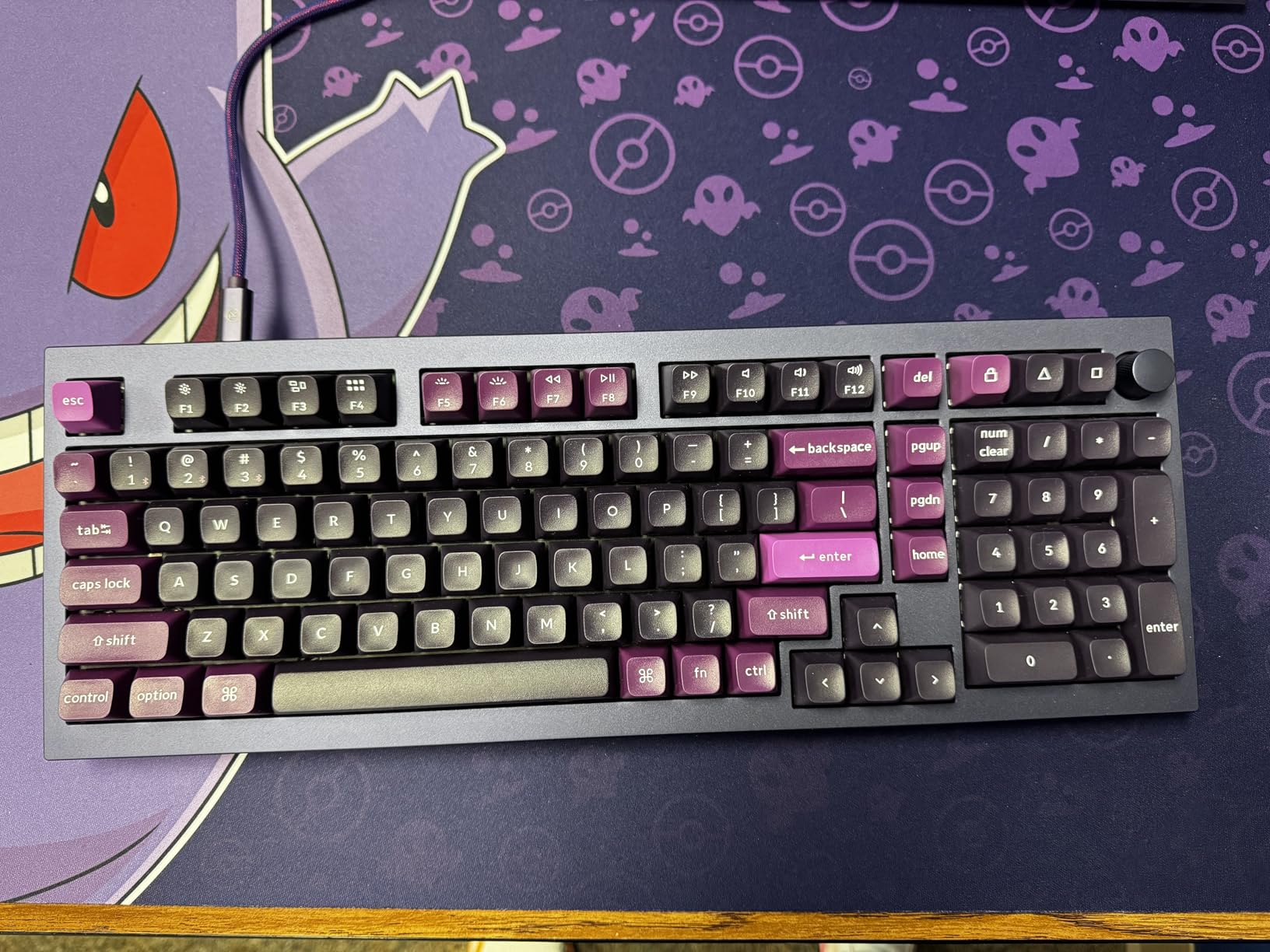 Keychron Q5 Pro Wireless QMK/VIA Mechanical Keyboard, Full Customizable 96% Layout with Programmable Knob, Hot-swappable K Pro Banana Switch Compatible with Mac Windows Linux - Purple customer photo 2