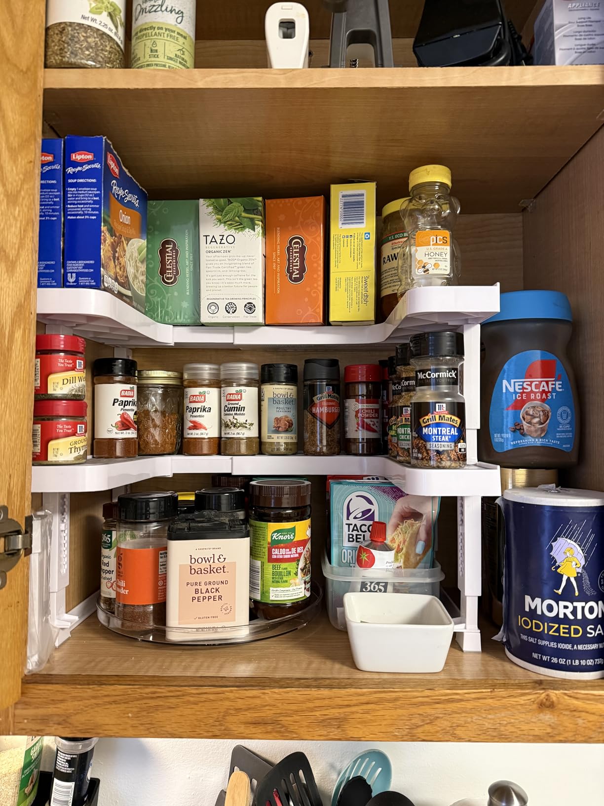 Spicy Shelf 3.0 - Expandable 2 Tiered Spice Rack Organizer for Cabinet & Pantry - Kitchen Seasoning Organizer customer photo 1