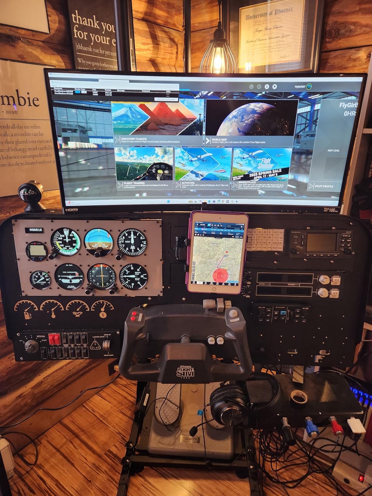 Flight Simulator Instrument Panel Six Pack - Includes Software and Integrated Monitor customer photo 1