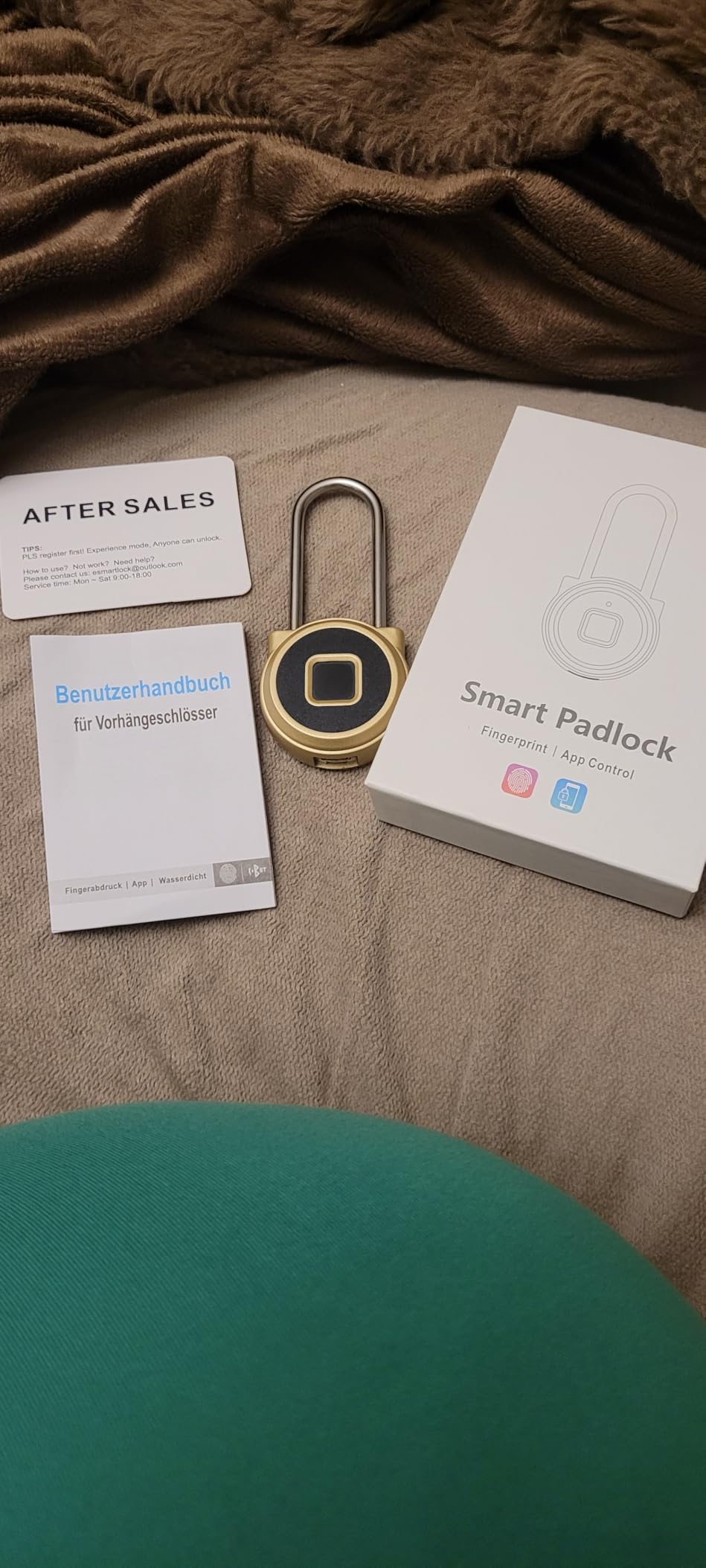 Fingerprint Lock, Dhiedas Gym Locker Lock with Fingerprint Bluetooth APP, Biometric Finger Print Padlock with Keyless, Waterproof Smart Padlock for Locker School Suitcase Cabinet Storage customer photo 1