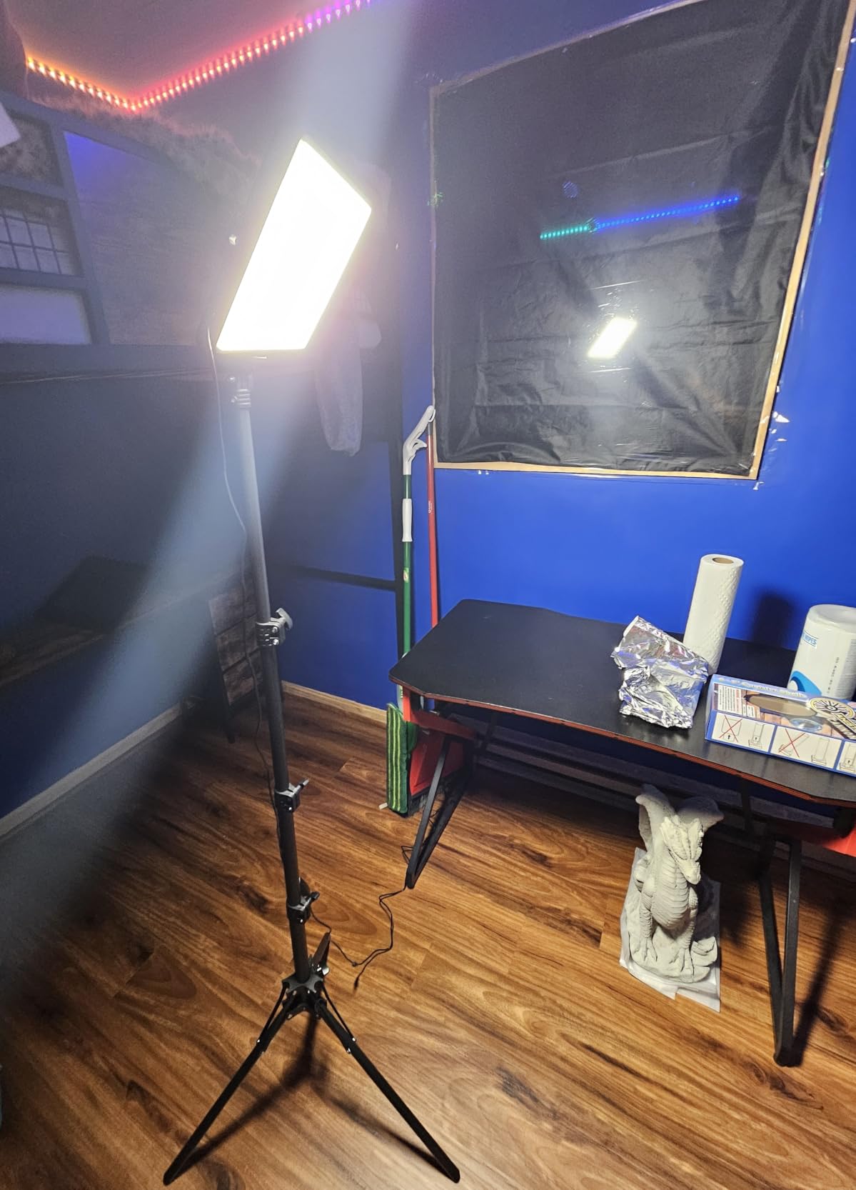 2-Pack Photography Lighting Kit, NiceVeedi 25W LED Video Light Kit, 2900-7000K Dimmable Studio Light with Tripod Stand, 73