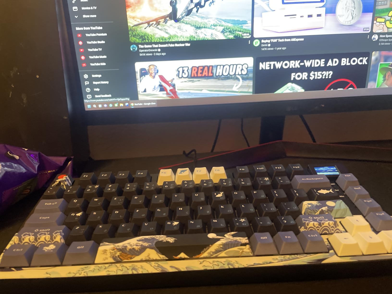 Womier SK80 75% Keyboard with Color Multimedia Display Mechanical Gaming Keyboard, Wired Hot Swappable Gasket Mount RGB Custom Key Board, Pre-lubed Stabilizer for Mac/Win, White Kanagawa customer photo 2