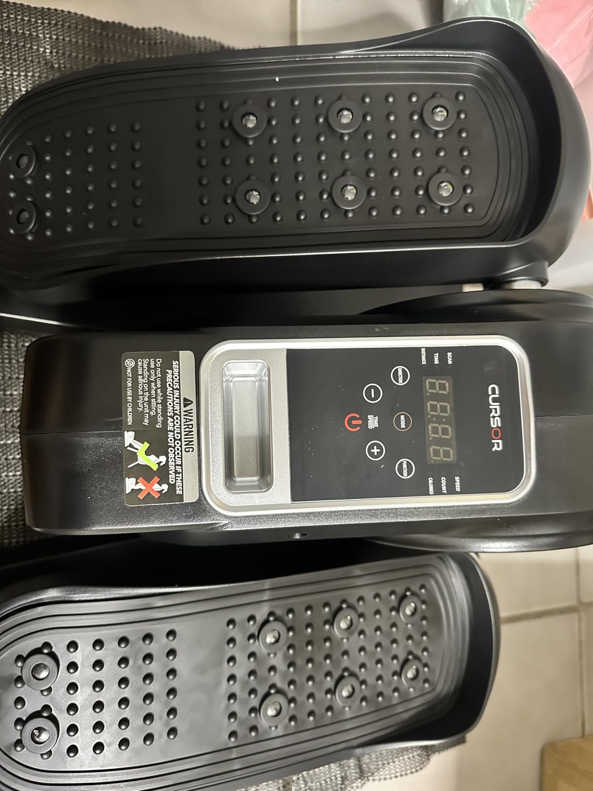 Under Desk Elliptical Machine, Electric Seated Pedal Exerciser, Mini Elliptical Leg Exerciser with Remoter, 12 Level Speeds, Forward & Reverse Direction, Manual & Auto Mode for Home Office customer photo 2