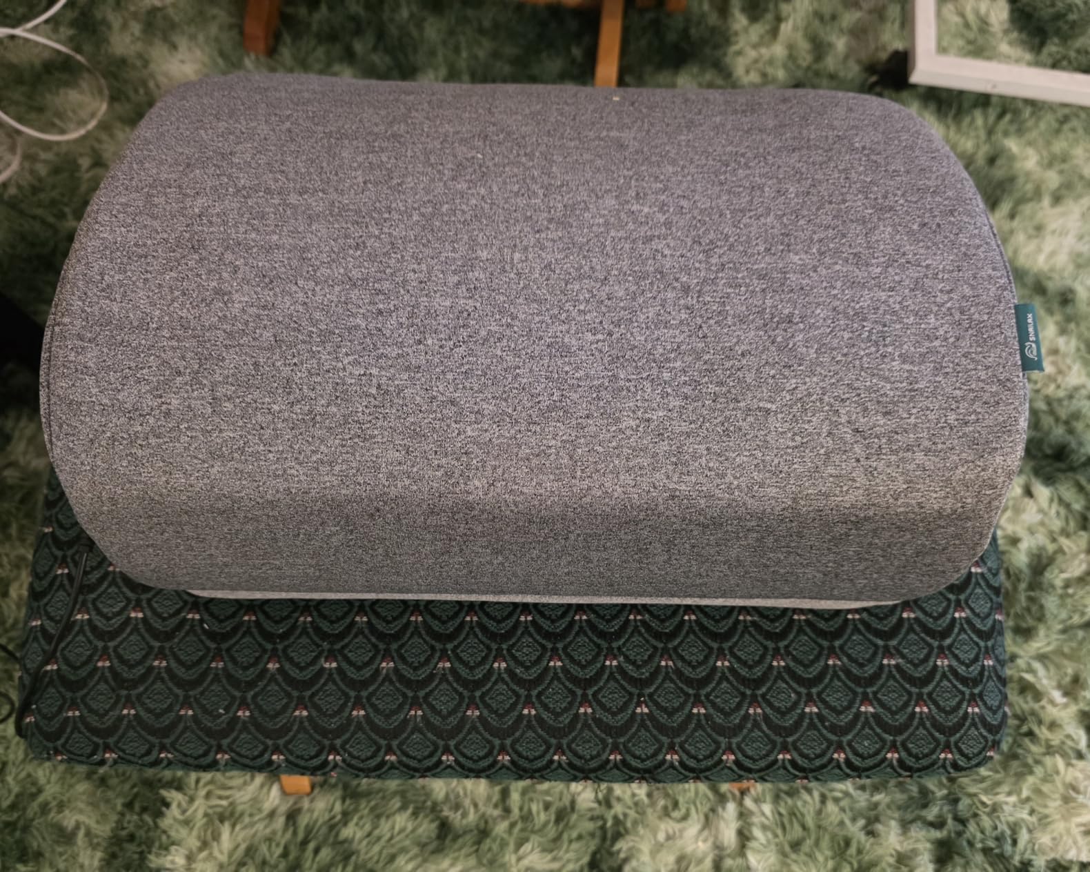 Snailax Heated Foot Rest Under Desk at Work, FSA Eligible Desk Foot Stool with Heat & Vibration Massage, Adjustable Height, 2 Heat Levels Foot Warmer Feet Heater for Office Chair, Gaming Home Use customer photo 2