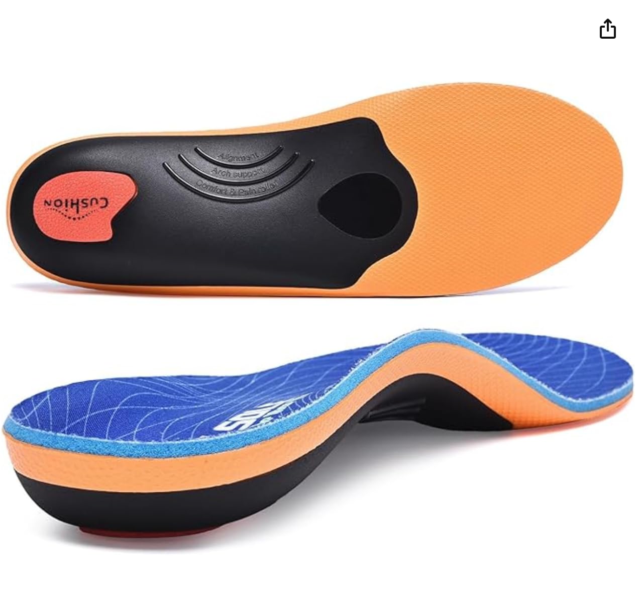 VALSOLE 250+ lbs Plantar Fasciitis High Arch Support Insole for Men Women,Heavy Duty Support Pain Relief Orthotics Insert,Relieve Flat Feet,High Arch,Foot Pain,Standing All Day Boot Work Shoe Insole customer photo 1