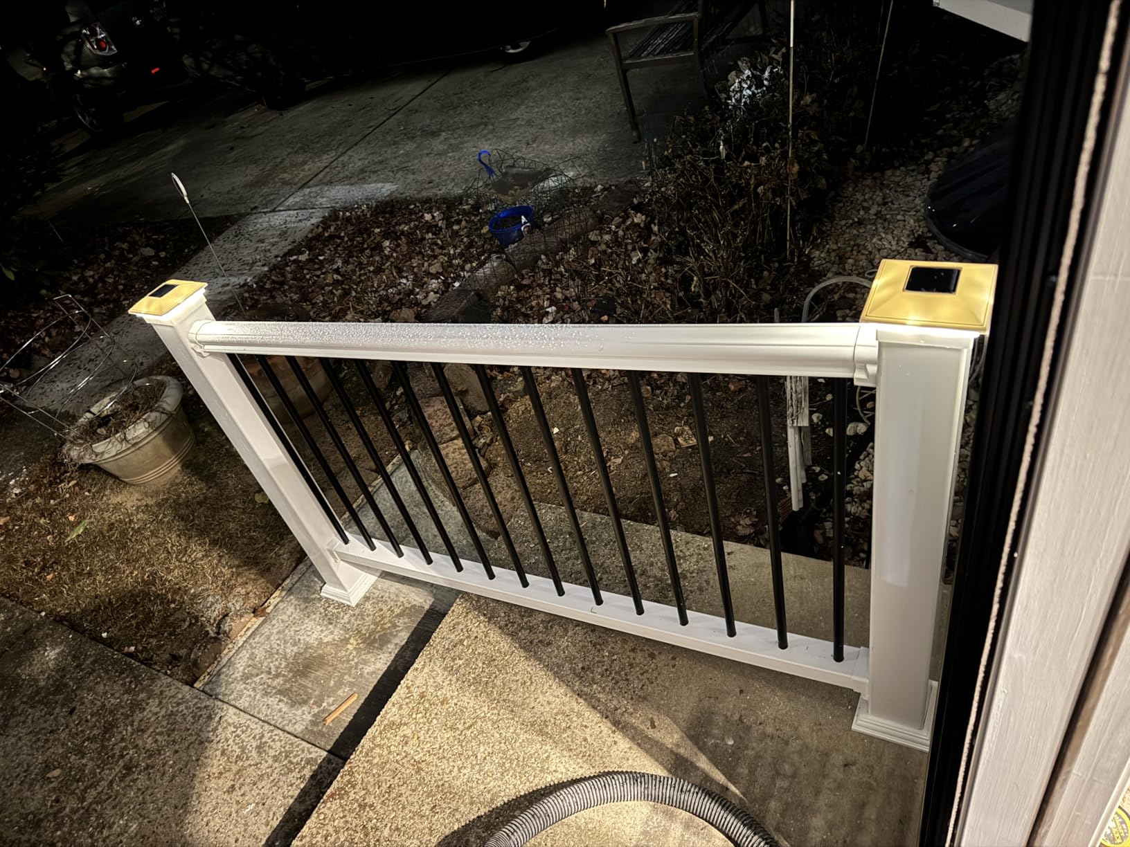 VOLISUN Solar Post Cap Light Outdoor Waterproof 12pack, Solar Fence Post Lights for 4x4 5x5 6x6 Wooden/Vinyl Post, Black Deck Post Cap Light Solar Powered with Warm White for Garden/Patio/Porch customer photo 1