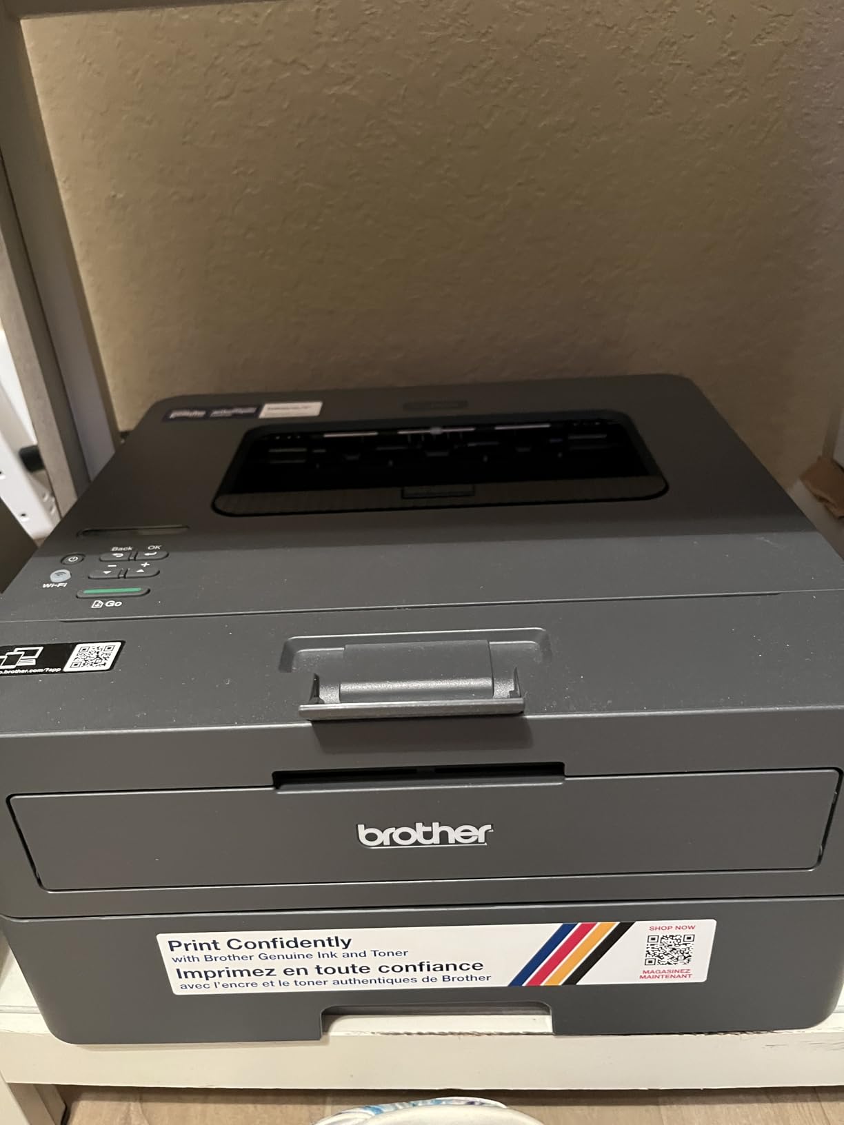 Brother HL-L2405W Wireless Compact Monochrome Laser Printer with Mobile Printing, Black & White Output | Includes Refresh Subscription Trial, Works with Alexa customer photo 2