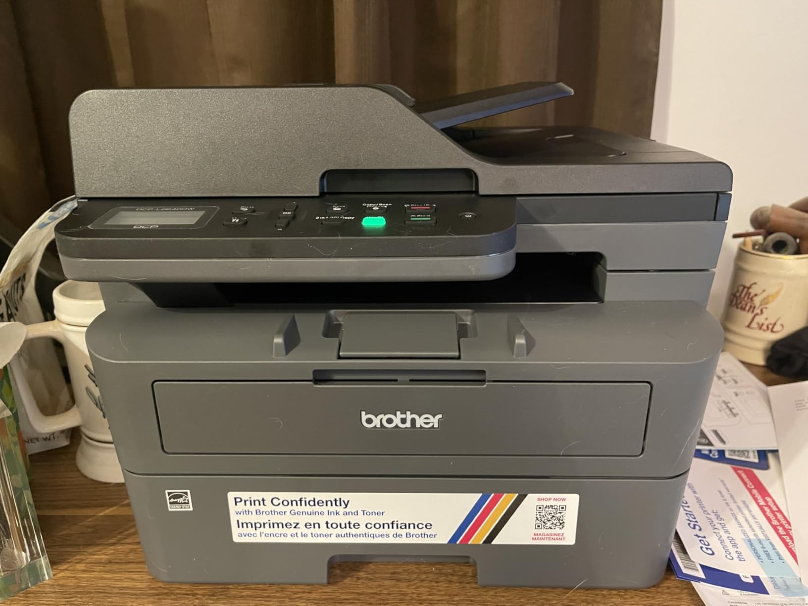 Brother DCP-L2640DW Wireless Compact Monochrome Multi-Function Laser Printer with Copy and Scan, Duplex, Mobile, Black & White customer photo 1