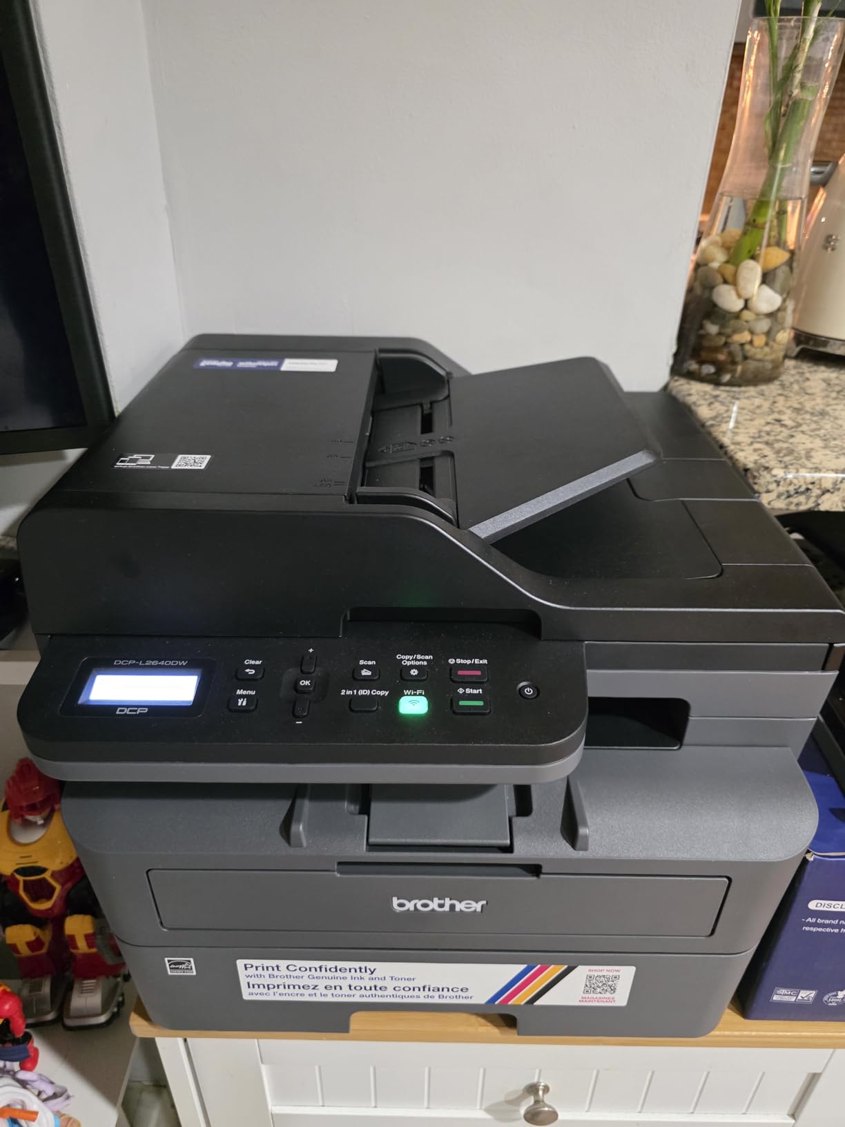 Brother DCP-L2640DW Wireless Compact Monochrome Multi-Function Laser Printer with Copy and Scan, Duplex, Mobile, Black & White customer photo 2