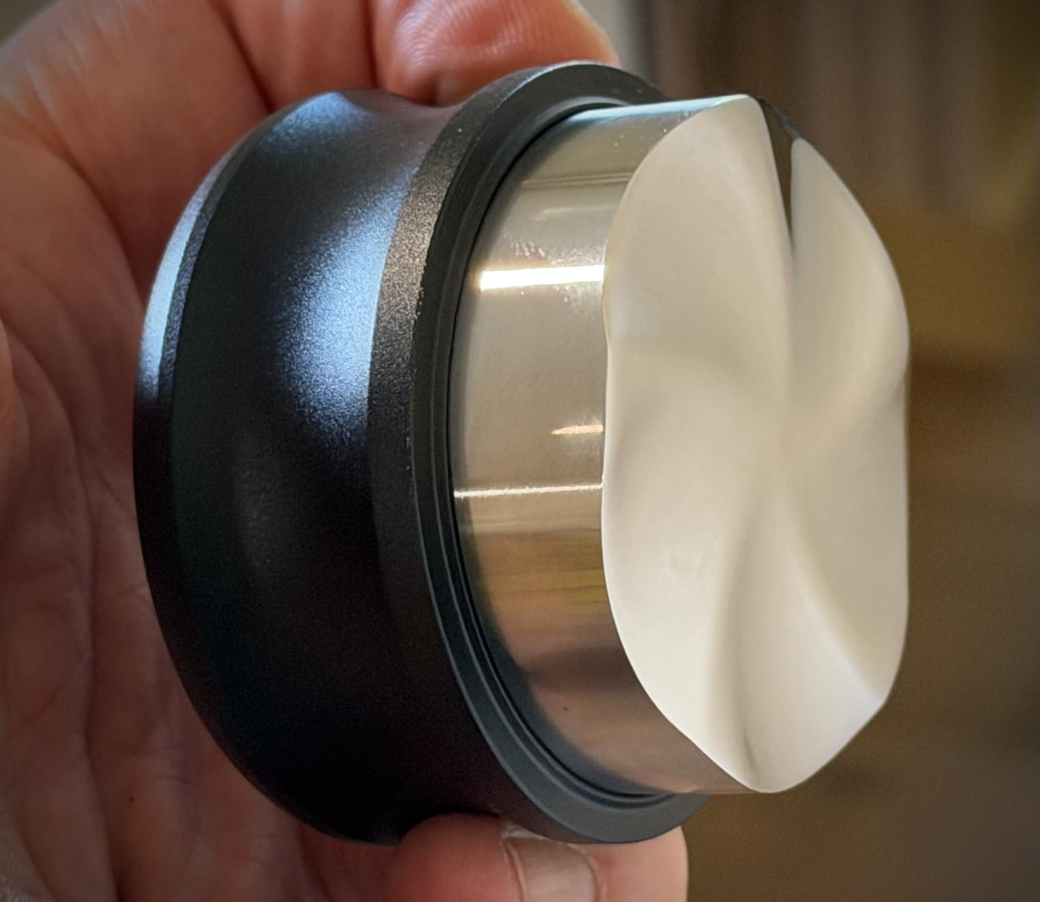 Normcore 58.5mm Gravity Distribution Tool, Gravity Adaptive Espresso Distributor, Espresso Coffee Leveler Tool for 58mm Bottomless Portafilter, 304 Stainless Steel 5 Blade base customer photo 2