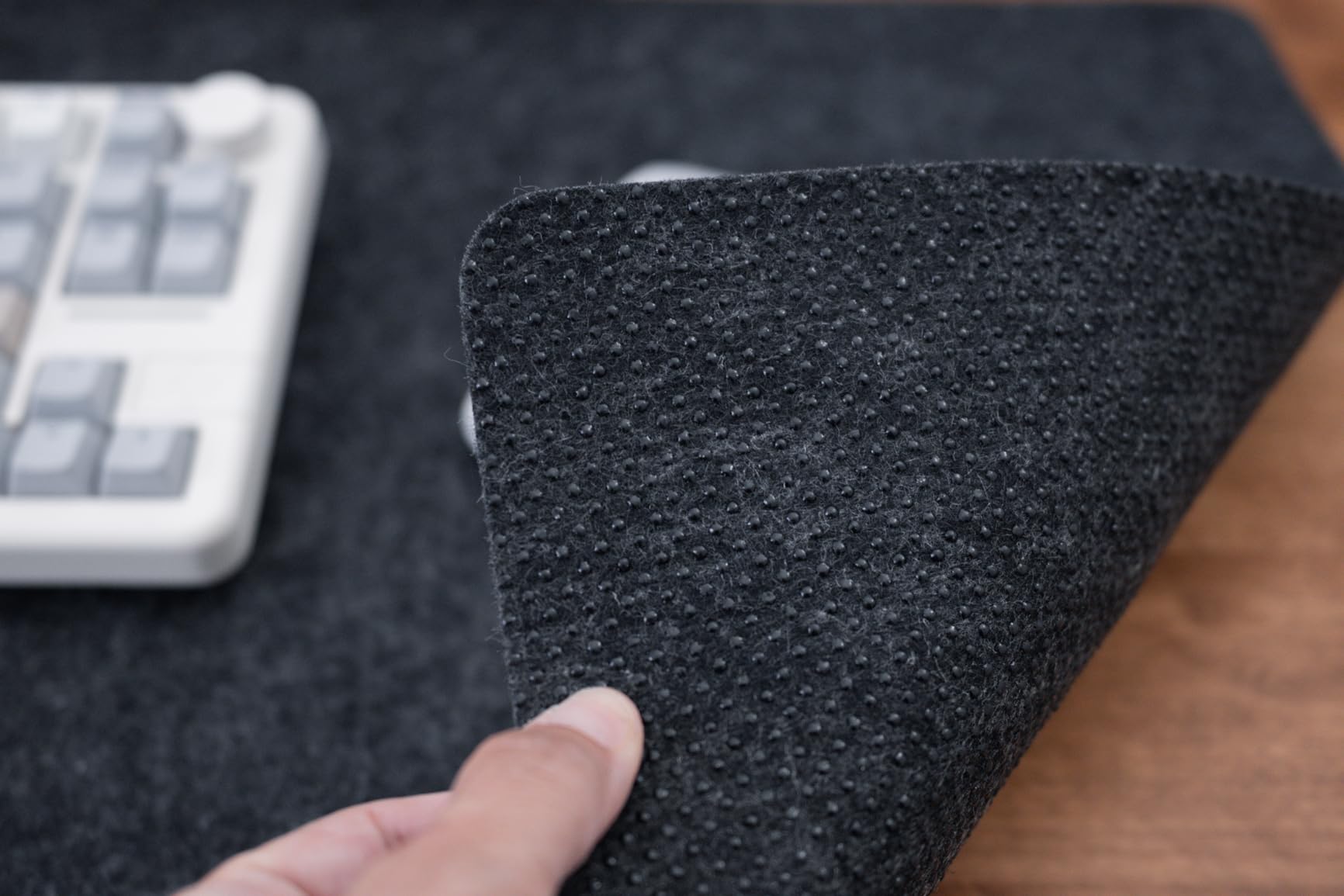 Nordik Large Felt Desk Mat - Charcoal - 35 x 17 inch - Full Desk Keyboard Mat - Computer Desk Mat for Keyboard and Mouse Pad - Desktop Mat - Large Felt Desk Pad customer photo 2