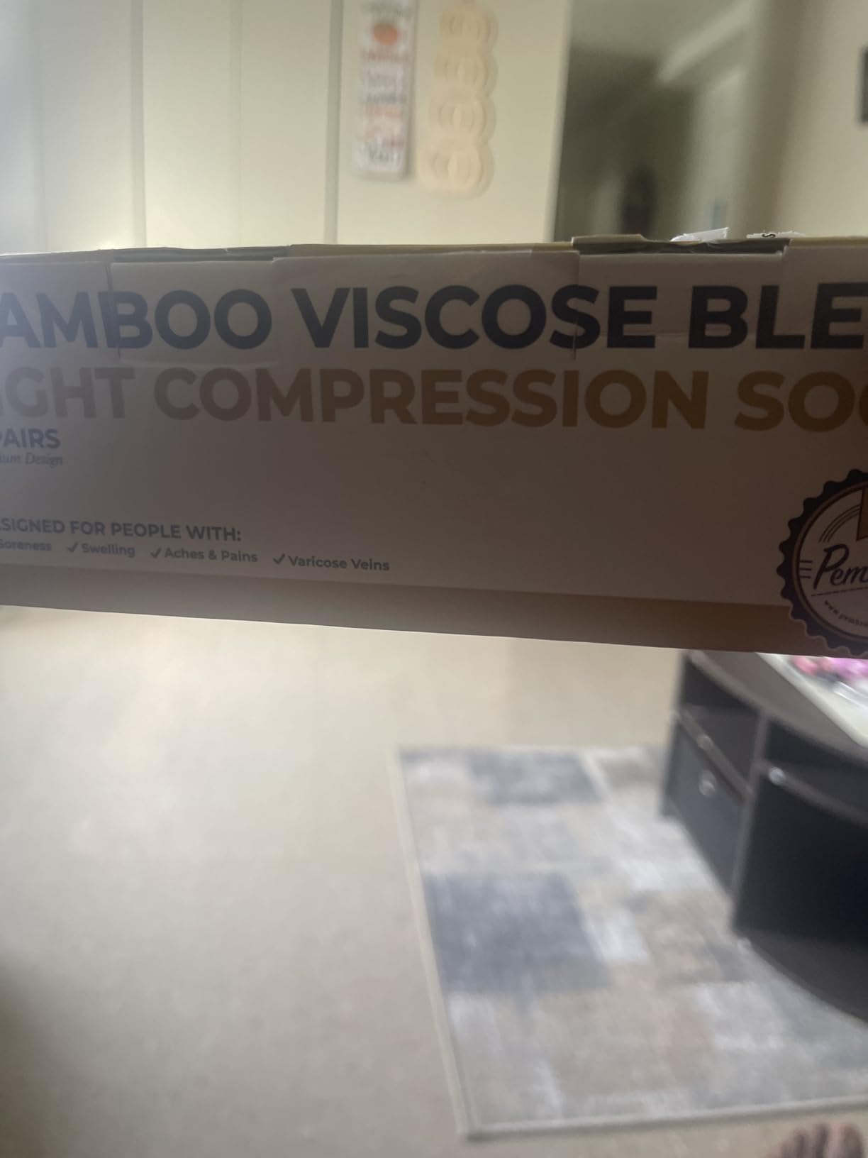 Bamboo Viscose Light Compression Socks - 3 Pairs | 8-15 mmhg Compression Socks | Knee High Comfort Support Socks customer photo 2