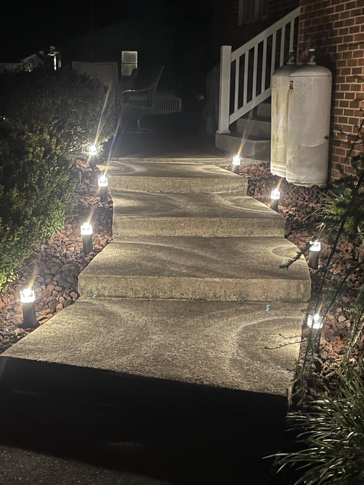 EDISHINE Low Voltage Landscape Lighting, 12V 3W 3000K Warm White, Electric Outdoor Bollard Lights with Connectors, Waterproof LED Pathway Driveway Walkway Lights Wired for Yard Garden customer photo 2