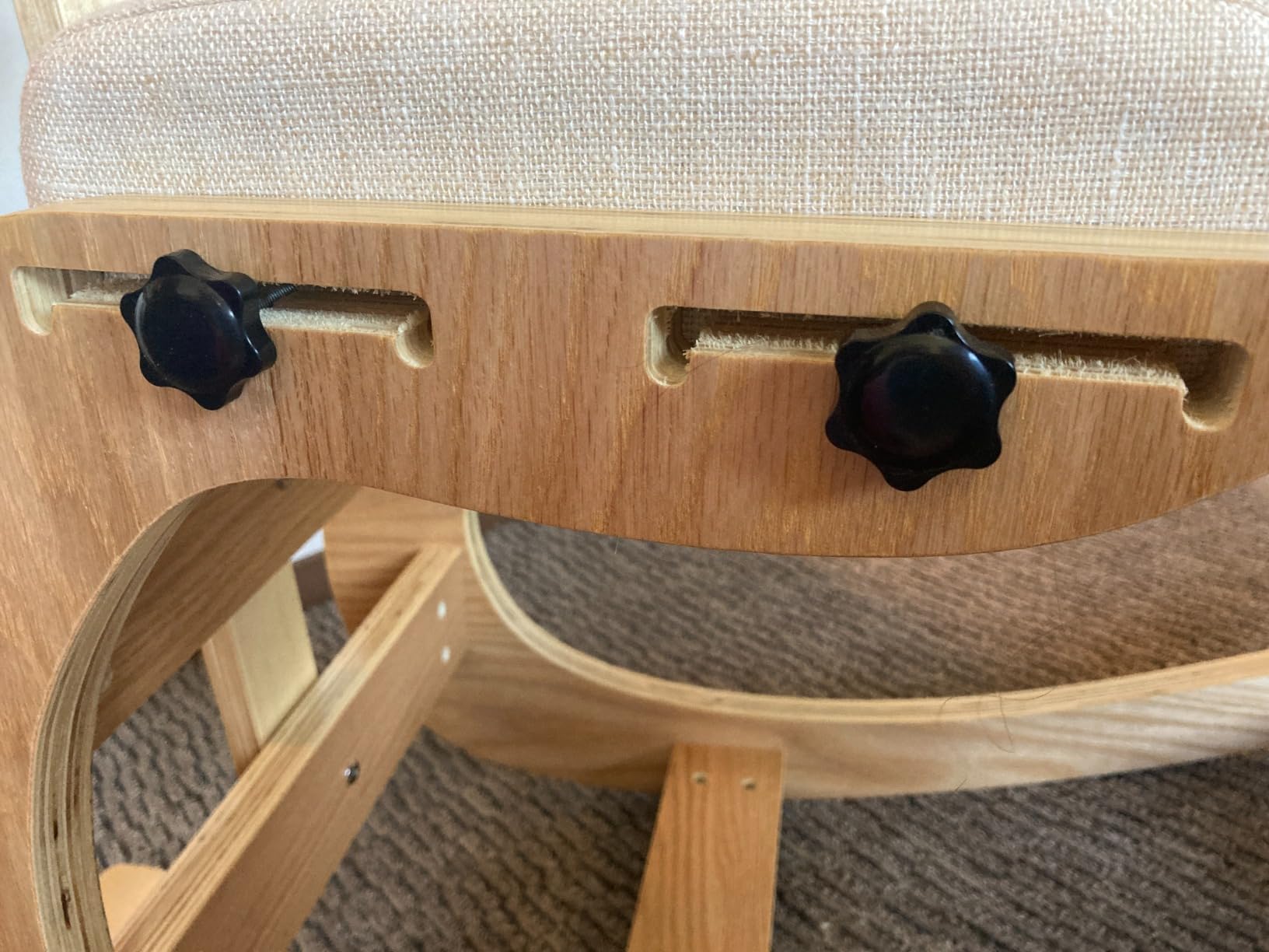 CHIESMA Ergonomic Kneeling Chair with Back Support, Adjustable Height Wooden Knee Chair - Improve Posture with an Angled Seat, with Cushion for Home, Office (Ivory) customer photo 2