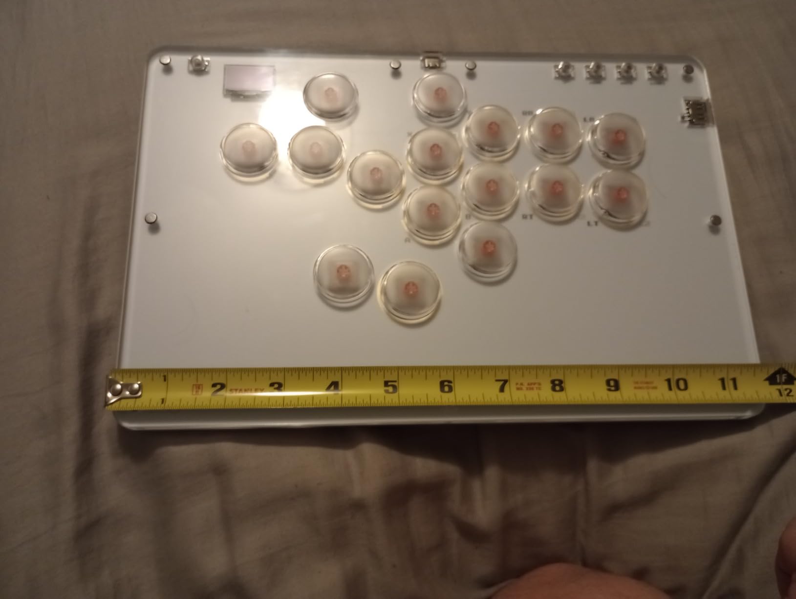 JZW-Shop Haute42 Leverless Arcade Stick T16, All-Button Arcade Controller for Switch/PC/PS4/PS3 /Steam Deck, Slim Arcade Fighting Game Keyboard with Turbo & Custom RGB, Supports Hot-Swap & SOCD (White) customer photo 1