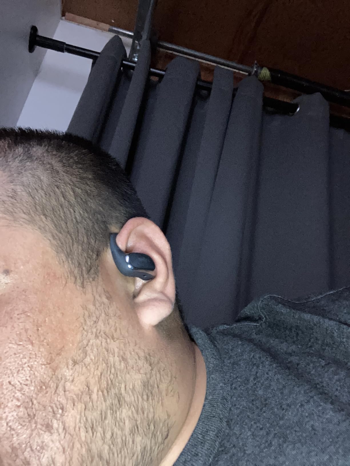 SHOKZ OpenFit Air - Open-Ear Headphones, True Wireless Earbuds, Water Resistant, Secure Earhooks for Daily Use, Black customer photo 1