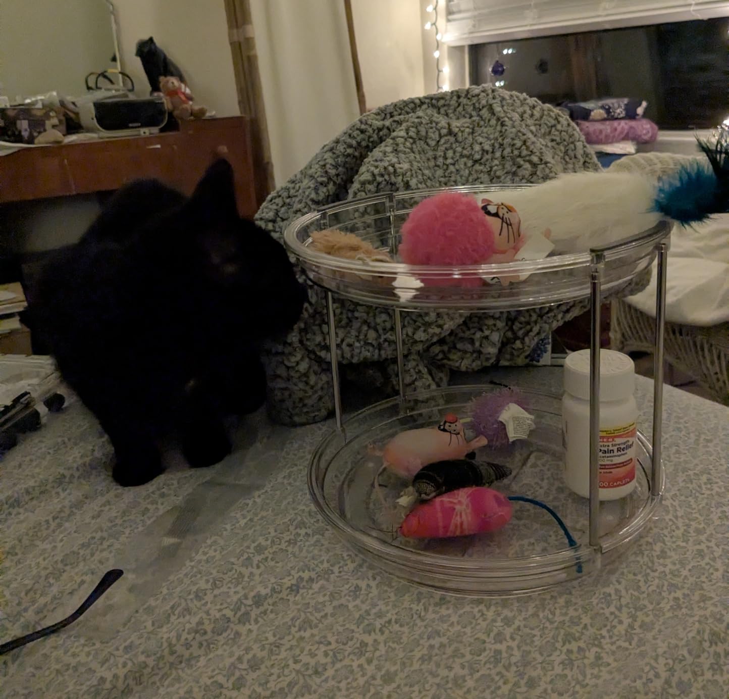 LAMU 2 Tier Lazy Susan Turntable Organizer 9.25