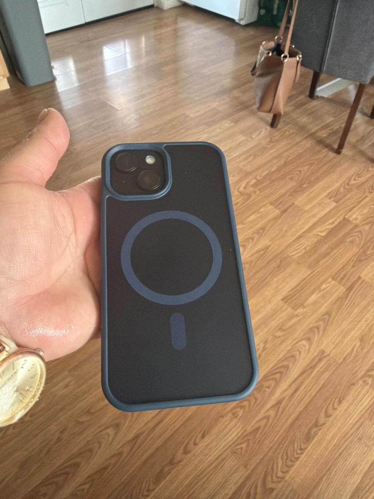 Real Carbon Fiber for iPhone 15 Case, Fits MagSafe Sturdy Protective Case for iPhone 15 Carbon Fiber Aramid Fiber with Military-Grade Drop Cover, Supports Wireless Charging, Black customer photo 2