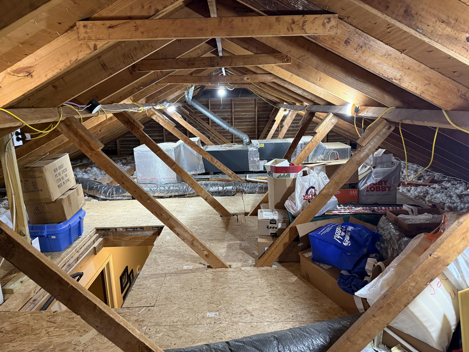 HYPERLITE Construction String Lights: 50FT 5 Bulbs Work Lights with Climbing Hooks - IP65 Waterproof Linkable LED Industrial Temporary Lighting for Construction Sites Attic Crawlspace Renovation customer photo 1