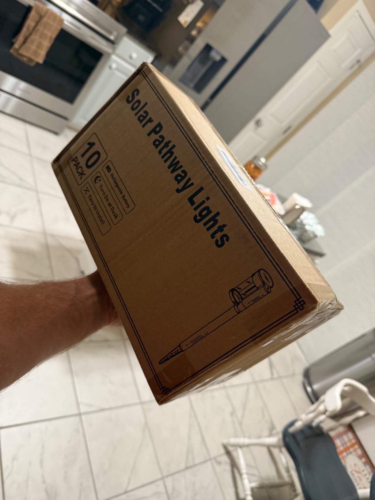 Mancra Solar Pathway Lights Outdoor, 10 Pack Metal & Glass Solar Lights Outdoor Waterproof Landscape Path Lights for Yard Walkway Garden Decor, Warm White customer photo 1