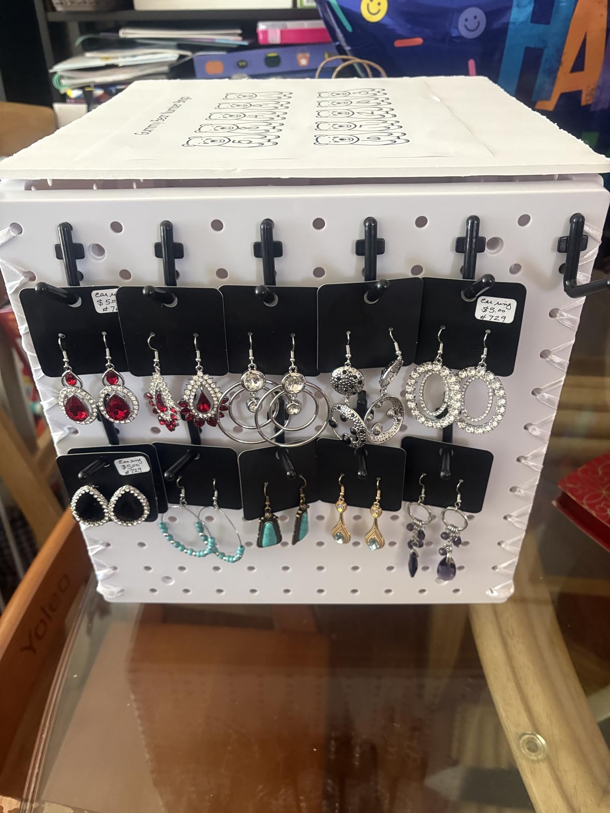 FZK Peg Board with Hooks, Plastic Pegboard Kit with 4 White Pegboards and Accessories, Peg Board Wall Organizer for Office and Craft Room customer photo 2